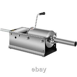 VEVOR 3L Horizontal Commercial Sausage Stuffer 2Speed Stainless Steel Meat Press