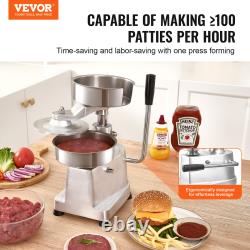 VEVOR 4/5/6 Commercial Burger Patty Maker Hamburger Meat Press Forming Machine