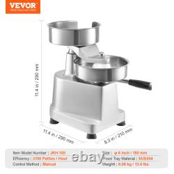 VEVOR 4/5/6 Commercial Burger Patty Maker Hamburger Meat Press Forming Machine