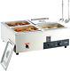 Vevor 4-pan Commercial Food Warmer, 4 X 12qt Electric Steam Table, 1500w Profess