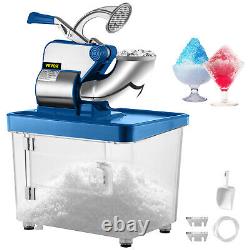 VEVOR 400LBS/H Commercial Snow Cone Machine Electric Ice Shaver Ice Crusher Blue