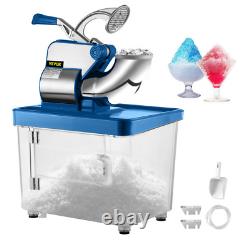 VEVOR 400LBS/H Commercial Snow Cone Machine Electric Ice Shaver Ice Crusher Blue