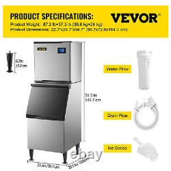 VEVOR 440LB Commercial Ice Maker Split Freestand Ice Cube Machine 234PCs 1320W