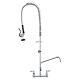 Vevor 44commercial Faucet With Pre-rinse Sprayer Wall Mount Kitchen Sink Faucet