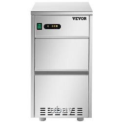 VEVOR 44LBS Commercial Snow Flake Ice Maker 11LBS Ice Storage Auto-clean 270W