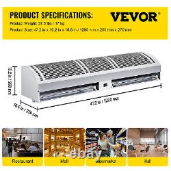 VEVOR 47 Indoor Air Curtain 1832/2014 CFM 2 Speeds Commercial with 2 Limit Switch
