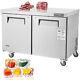 Vevor 48 Commercial Undercounter Worktop Reach In Freezer Prep Table 12.9 Cu. Ft