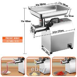 VEVOR 498lb/h Commercial Electric Meat Grinder Mincer Heavy Duty Sausage Stuffer