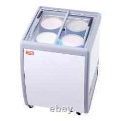 VEVOR 5.6 Cu. Ft Commercial Ice Cream Display Case Gelato Dipping Freezer Cabinet