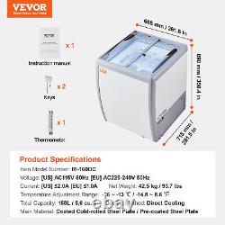 VEVOR 5.6 Cu. Ft Commercial Ice Cream Display Case Gelato Dipping Freezer Cabinet