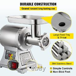 VEVOR 550lbs/H 1.5HP Electric Meat Grinder Commercial Sausage Stuffer Filler