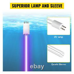 VEVOR 55W 12GPM Ultraviolet Light Water Purifier Sterilizer Whole House 3 Lamp