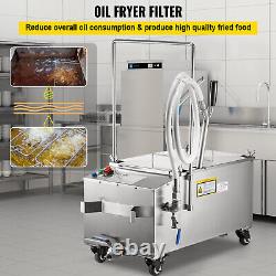 VEVOR 58L Portable Fryer Oil Filter Cart Machine Commercial Filtration System