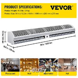 VEVOR 59 Commercial Air Curtain 2500CFM 2 Speeds 2 Limit Switch UL&CE Certified