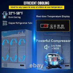 VEVOR 59'' Commercial Merchandiser Refrigerator 35 Cu. Ft Beverage Cooler 3 Doors