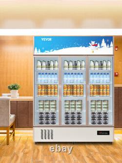 VEVOR 59'' Commercial Merchandiser Refrigerator 35 Cu. Ft Beverage Cooler 3 Doors
