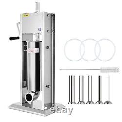 VEVOR 5L Vertical Commercial Sausage Stuffer 2 Speed Stainless Steel Meat Press