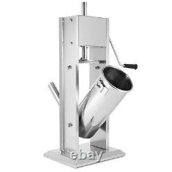 VEVOR 5L Vertical Commercial Sausage Stuffer 2Speed Stainless Steel Meat Press