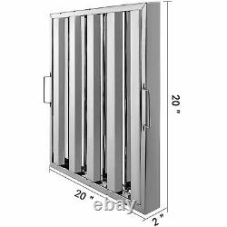 VEVOR 6 Pack 20 X 20 Hood Grease Filter Baffle Stainless Steel Commercial