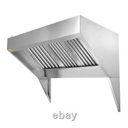 VEVOR 6 ft Commercial Exhaust Hood with Filters Food Truck Concession Trailer Hood