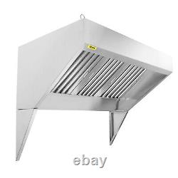 VEVOR 6 ft Commercial Exhaust Hood with Filters Food Truck Concession Trailer Hood
