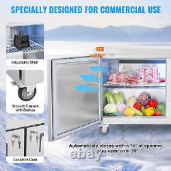 VEVOR 60 Commercial Refrigerator Sandwich & Salad Prep Table 16.4 Cu. Ft Fridge