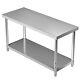 Vevor 60x24 Stainless Steel Prep Work Table Kitchen Food Pre Table Commercial