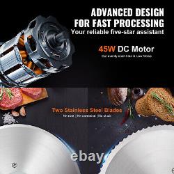 VEVOR 7.5 Commercial Meat Slicer 45W Electric Deli Slicer for Meat Cheese Bread