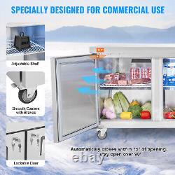 VEVOR 72 Commercial Refrigerator Sandwich & Salad Prep Table 20 Cu. Ft Fridge