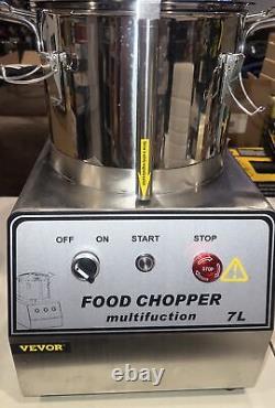 VEVOR 7L Commercial Food Processor Electric Food Chopper Grinder 110V 750W