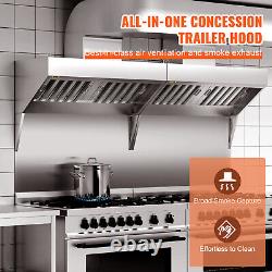VEVOR 8' FT Commercial Kitchen Food Truck Concession Trailer Hood
