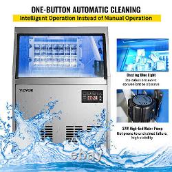 VEVOR 80-90LBS/24H Commercial Ice Maker Ice Cube Machine withWater Filter LED