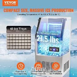 VEVOR 80LB Commercial Ice Maker Built-in Undercounter Freestand Ice Cube Machine