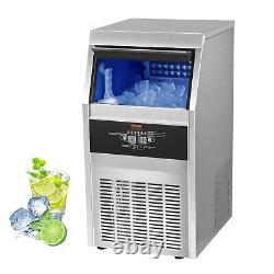 VEVOR 90-100LBS Commercial Ice Maker Built-in Ice Cube Machine 33Lbs Bin Storage