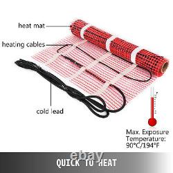 VEVOR 90 sqft Electric Radiant Floor Heating System Heat Mat with Thermostat