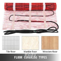 VEVOR 90 sqft Electric Radiant Floor Heating System Heat Mat with Thermostat