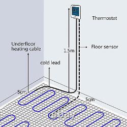 VEVOR 90 sqft Electric Radiant Floor Heating System Heat Mat with Thermostat