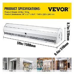 VEVOR Air Curtain 59, 2 Speeds Commercial Indoor Air Curtain, CE Certified, 111