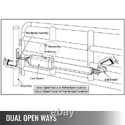 VEVOR Automatic Gate Opener Swing Gate Opener 838 lbs & 18 ft Length Door Remote