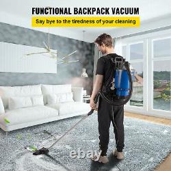 VEVOR Backpack Vacuum Commercial Backpack Vacuum Cleaner 3.6 qt HEPA Filtration