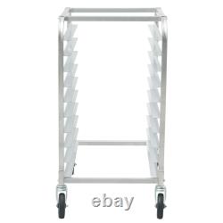 VEVOR Bun Pan Rack, 10-Tier Commercial Bakery Racks with Brake Wheels, Aluminum