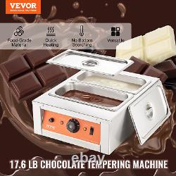 VEVOR Chocolate Tempering Machine, 17.6 Lbs 2 Tanks Electric Commercial Food W