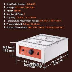 VEVOR Chocolate Tempering Machine, 17.6 Lbs 2 Tanks Electric Commercial Food W