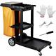 Vevor Cleaning Cart, 3-shelf Commercial Janitorial Cart, 200 Lbs Capacity Cart