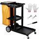 Vevor Cleaning Cart, 3-shelf Commercial Janitorial Cart, 200 Lbs Capacity Plasti