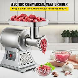 VEVOR Commercial 1.5HP Electric Meat Grinder 1100W Stainless Steel Meat Mincer