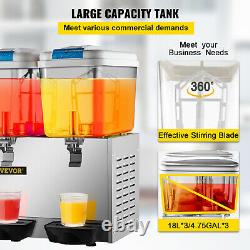 VEVOR Commercial 3 Tanks 54L Frozen Juice Beverage Refrigerated Dispenser 350W