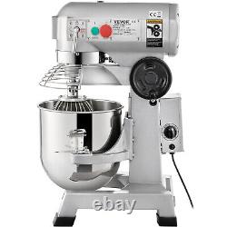 VEVOR Commercial 30Qt Dough Food Mixer 3 Speed Gear Driven Bakery 1100W with Timer