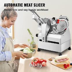 VEVOR Commercial Automatic 10 Meat Slicer 550W Electric Deli Meat Bread Slicer