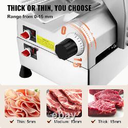 VEVOR Commercial Automatic 10 Meat Slicer 550W Electric Deli Meat Bread Slicer